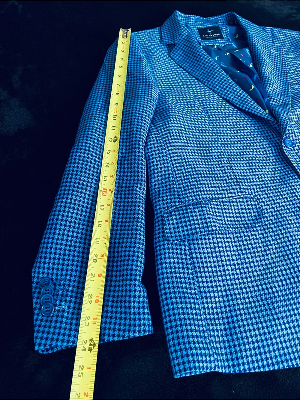 TailorByrd Blue Houndstooth Sport Coat - Picture 6 of 11
